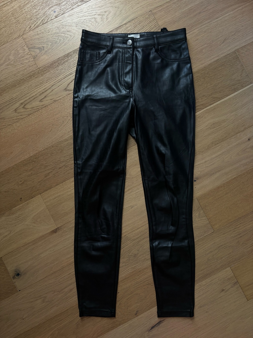 Wilfred Black Faux Leather Skinny Pants